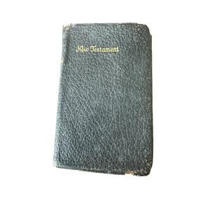 Antique New Testament Holman KJV Pocket Bible c1900 1912 Inscription Church